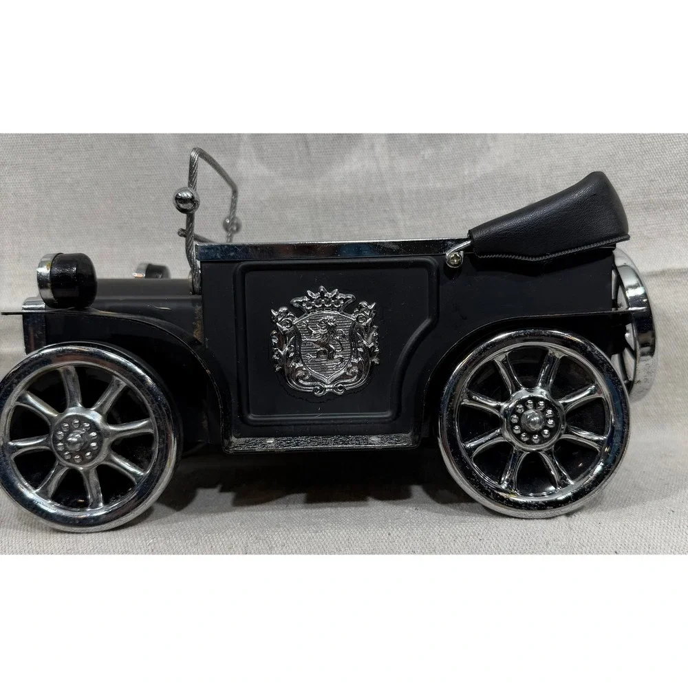 Vintage The Royal Cruiser Circa 1930 Car Decanter Holder Desk Organizer Black